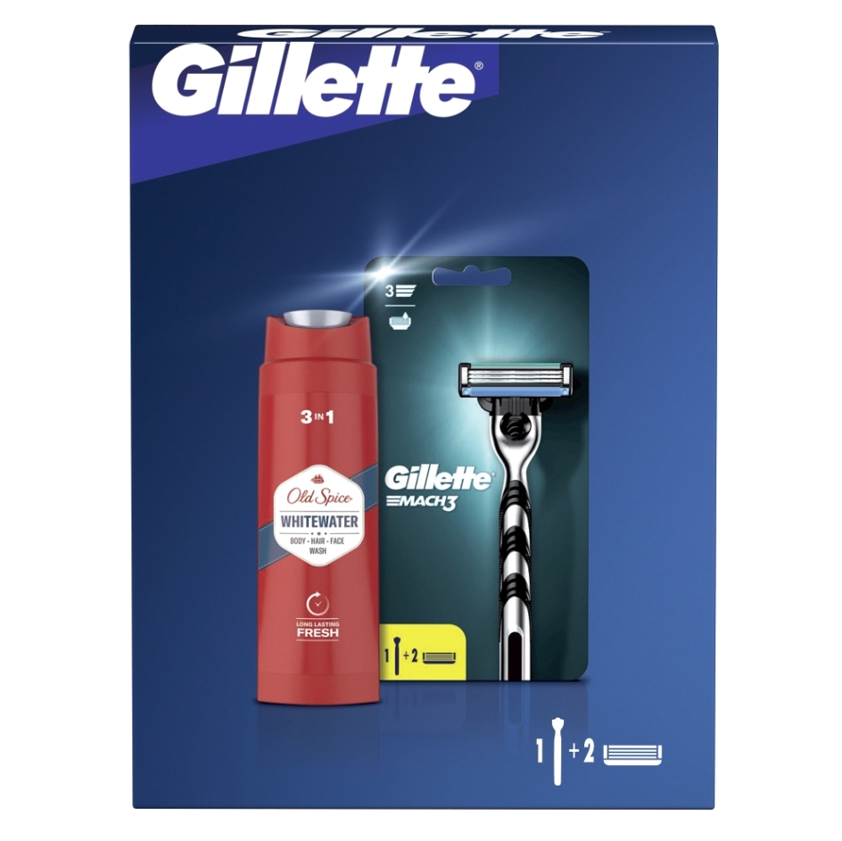 E-shop GILLETTE Mach3 strojek +2NH+ Shower gel 250ml Dárkové balení