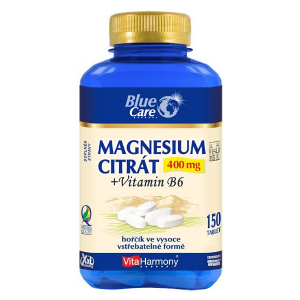 E-shop VITAHARMONY Magnesium citrát 400 mg + Vitamin B6 150 tablet