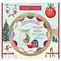 YANKEE CANDLE Vánoční dárková sada aromalampa + vosky 12 kusů