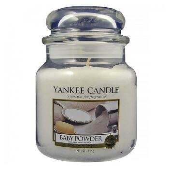 YANKEE CANDLE Classic Vonná svíčka střední Clean Cotton 411 g, Vůně: Baby Powder