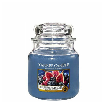 YANKEE CANDLE  Classic vonná svíčka střední  Mulberry & Fig Delight  411 gramů