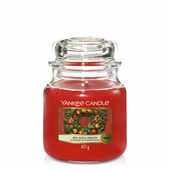 YANKEE CANDLE Classic Vonná svíčka střední Red Apple Wreath 411 g