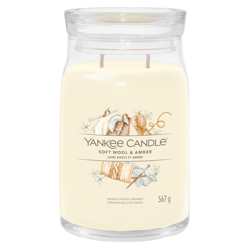 E-shop YANKEE CANDLE Signature sklo velké 2knoty Soft Wool & Amber 368 g
