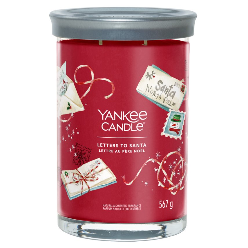 YANKEE CANDLE Signature Tumbler velký Letters to Santa 567 g