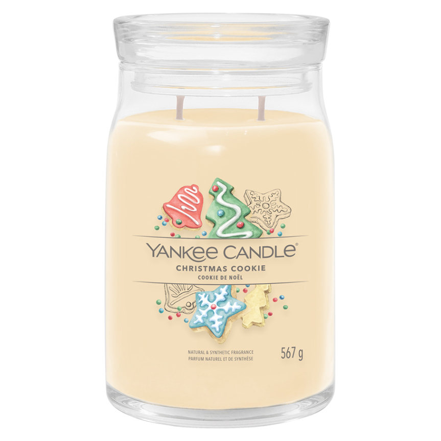 YANKEE CANDLE Signature Vonná svíčka velká 2 knoty Christmas Cookie 567 g