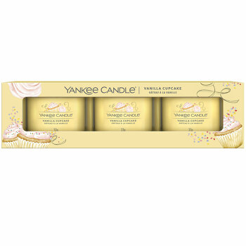 YANKEE CANDLE Votivní svíčka Vanilla Cupcake 3 x 37 g