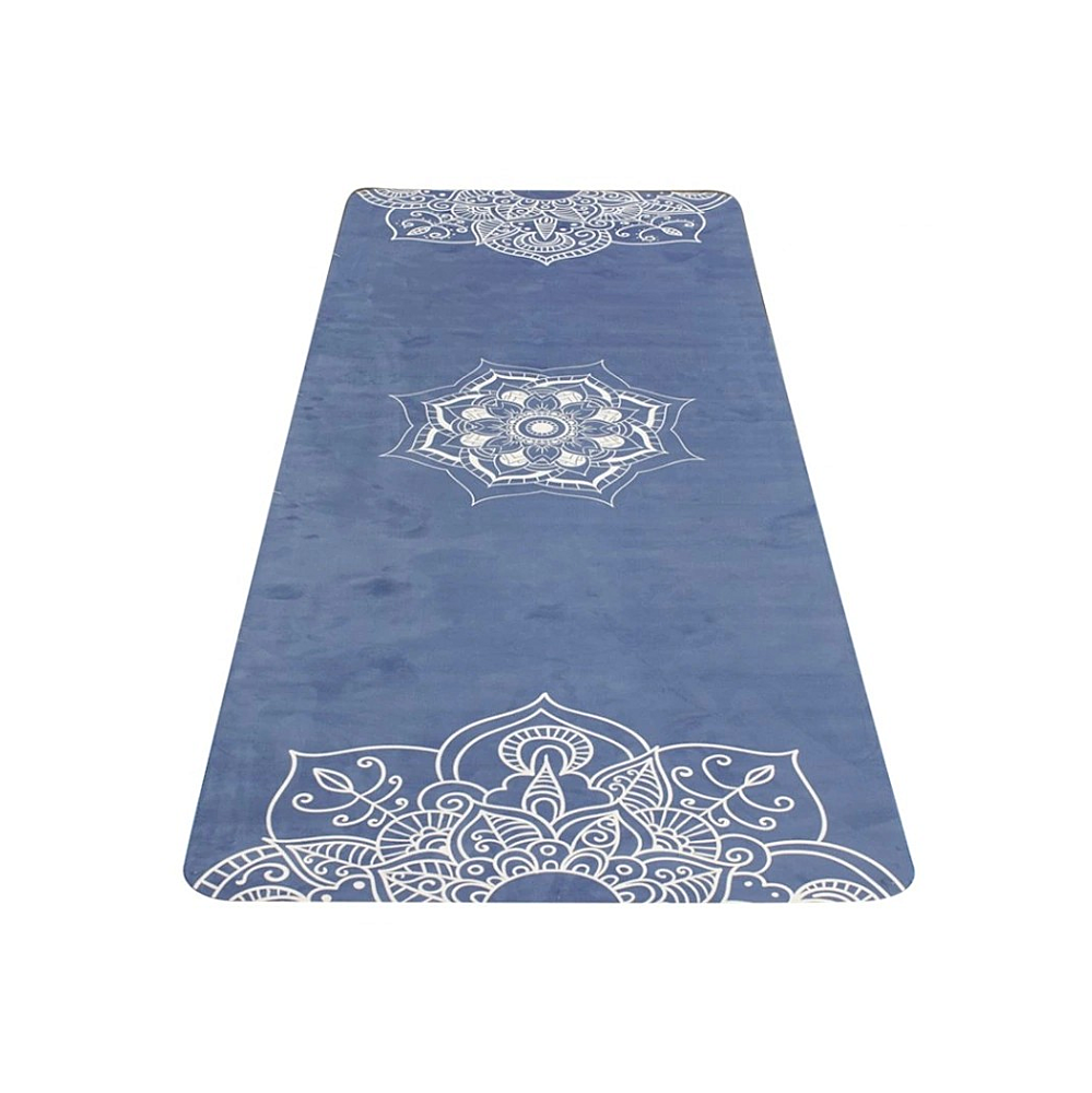 YATE Yoga mat přírodní guma vzor H 4 mm modrá