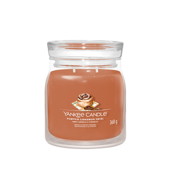 YANKEE CANDLE Signature 2 knoty Pumpkin Cinnamon Swirl sklo 368 g (Vonné svíčky) - Aromatické