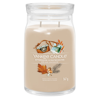 YANKEE CANDLE Signature 2 knoty Afternoon Scrapbooking sklo 567 g (Vonné svíčky) - Aromatické