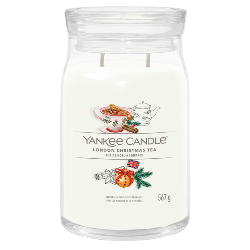 YANKEE CANDLE Signature 2 knoty London Christmas Tea sklo 567 g