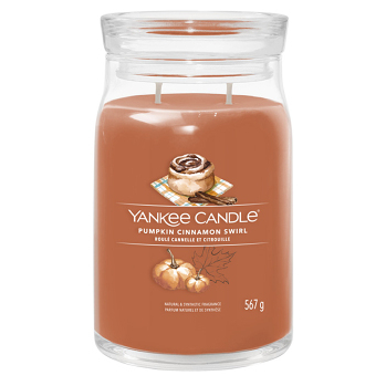 YANKEE CANDLE Signature 2 knoty Pumpkin Cinnamon Swirl sklo 567 g (Vonné svíčky) - Aromatické
