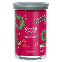 YANKEE CANDLE Signature Tumbler velký Sparkling Winterberry 567 g