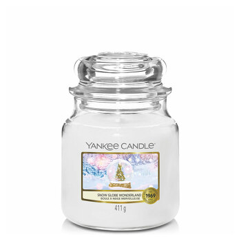 YANKEE CANDLE Classic Vonná svíčka střední Snow Globe Wonderland 411 g (Vonné svíčky) - Aromatické