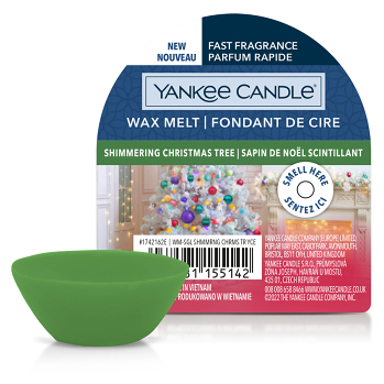 YANKEE CANDLE Vonný vosk Shimmering Christmas Tree 22 g (Vonné vosky) - Aromatické