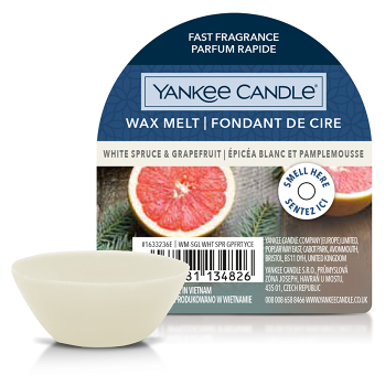 YANKEE CANDLE Vonný vosk White Spruce & Grapefruit 22 g