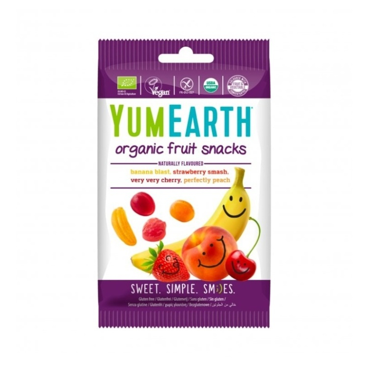Levně YUMEARTH Bio ovocné želé bonbony mix příchutí 50 g
