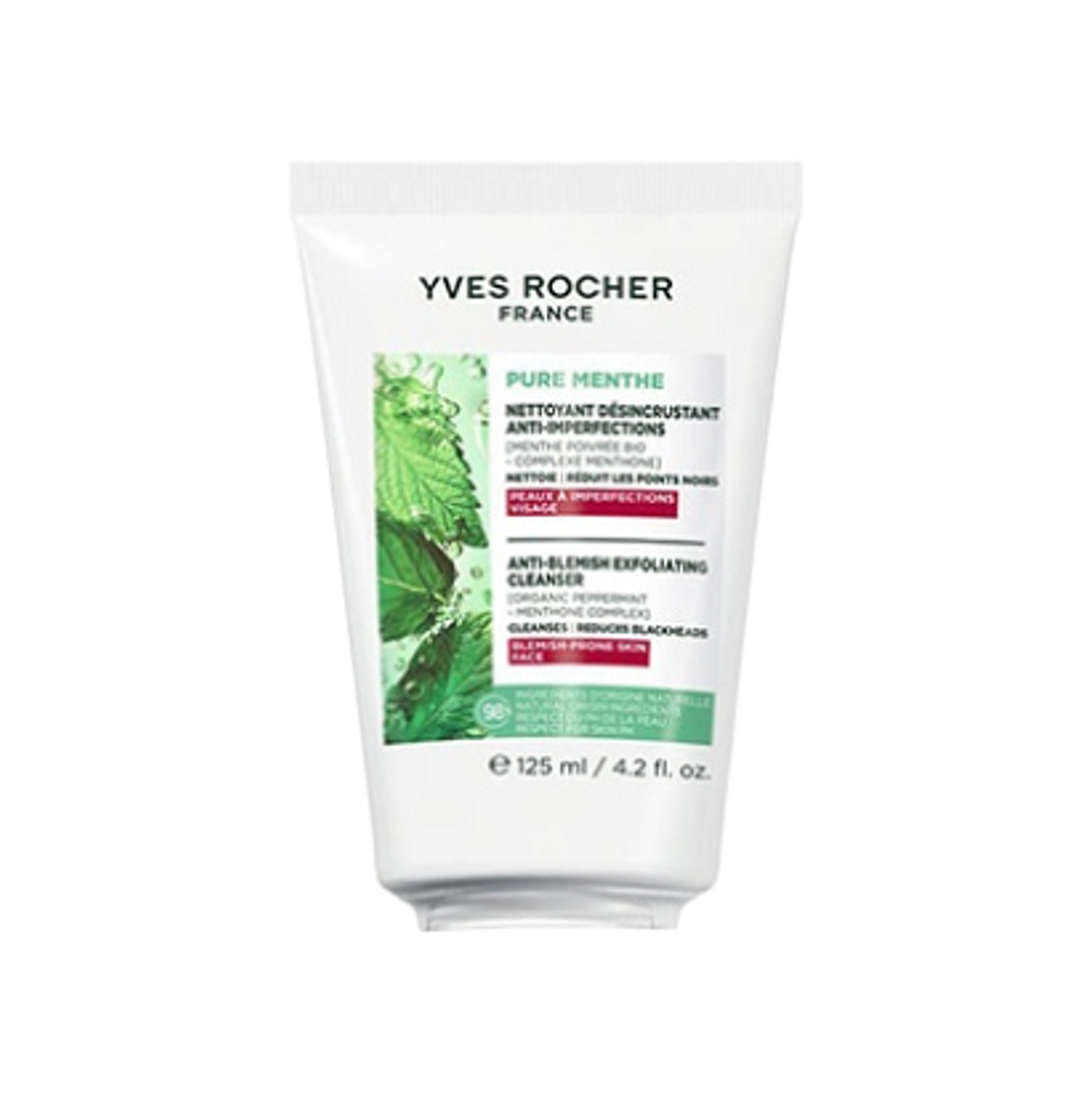 YVER ROCHER Pure Menthe Čisticí gel s jemným peelingem 125 ml