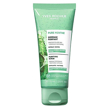 YVER ROCHER Pure Menthe Čisticí peeling 75 ml (Přírodní čištění pleti) - Přírodní