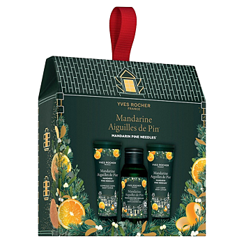 YVES ROCHER Dárková sada mandarinka a jehličí 3 kusy (Kosmetické balíčky) - Dermokosmetika, Čistící, Zvláčňující, Přírodní