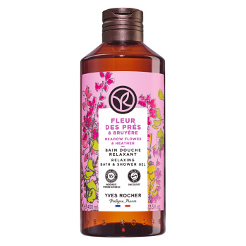YVES ROCHER  Luční kvítí & vřes sprchový gel 400 ml (Přírodní přípravky na sprchování a mytí) - Přírodní