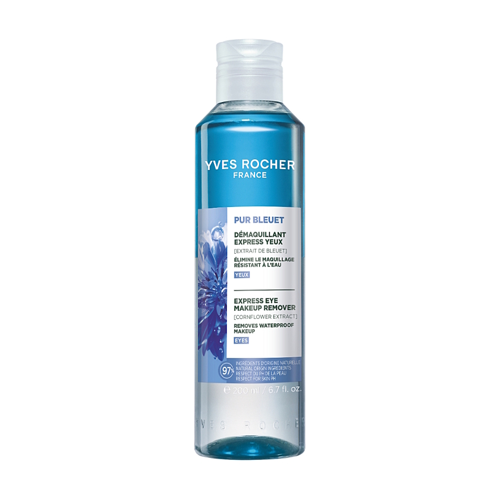 YVES ROCHER Pur Bleuet Expresní odličovač na oči s chrpou 200 ml