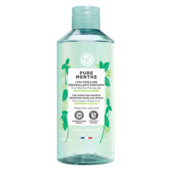 YVES ROCHER Pure Menthe Čistící micelární voda 400 ml (Přírodní čištění pleti) - Přírodní
