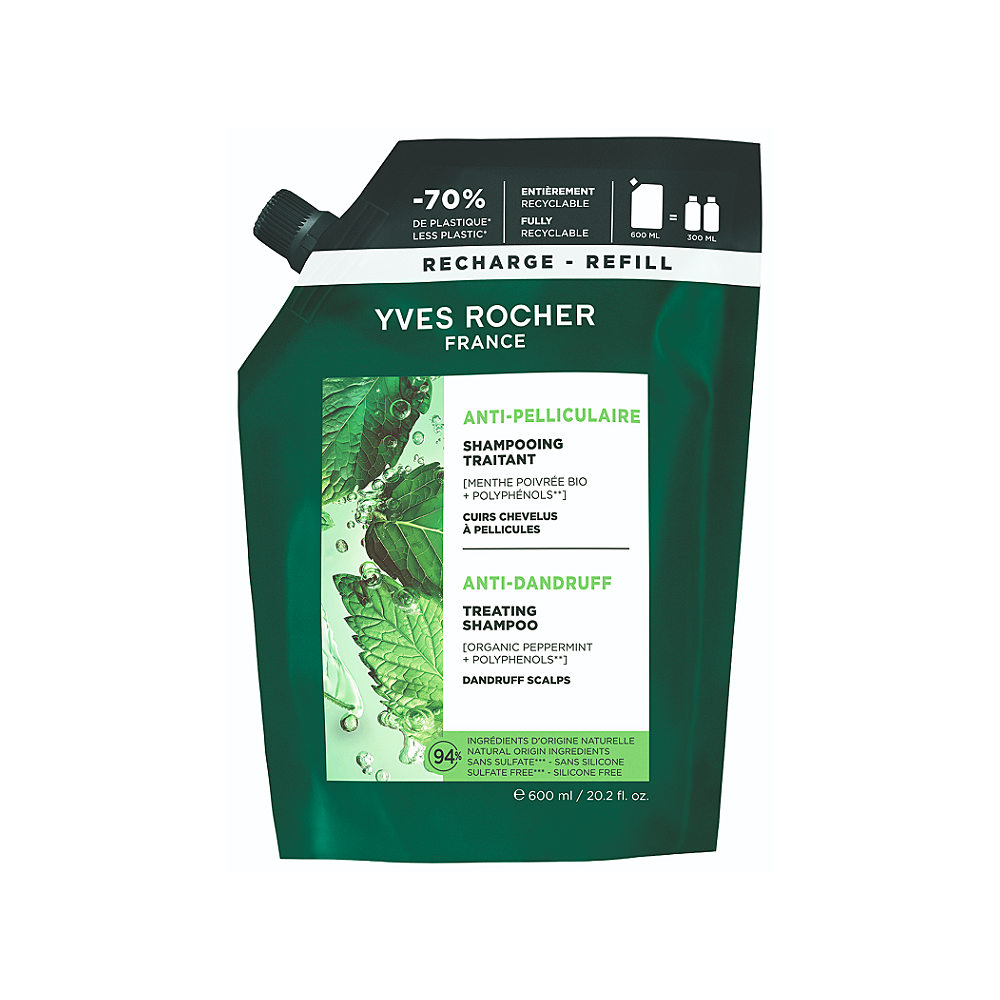 YVES ROCHER Šampon proti lupům náhradní náplň 600 ml