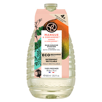 YVES ROCHER Sprchový gel Mango & koriandr 600 ml (Přírodní přípravky na sprchování a mytí) - Přírodní