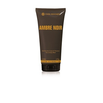 YVES ROCHER Sprchový gel na tělo a vlasy Ambre Noir 200 ml (Přírodní přípravky na sprchování a mytí) - Přírodní