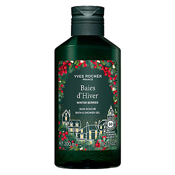 Yves Rocher Sprchový gel Zimní plody 200ml (Přírodní přípravky na sprchování a mytí) - Hydratační, Čistící, Přírodní, Zvláčňující, Dermokosmetika