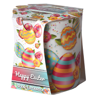﻿Z-TRADE Sklo Verona Easter colour eggs vonná svíčka 73 x 77 mm