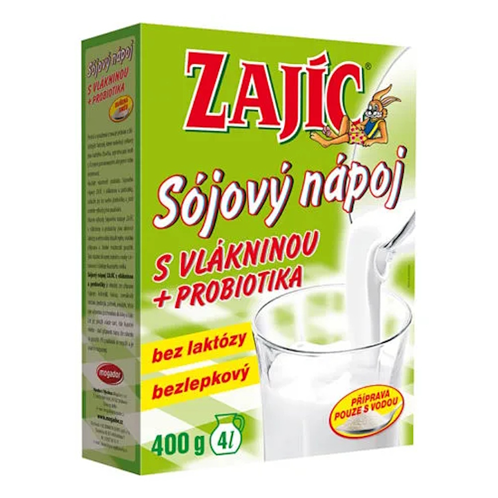 Sójový nápoj Zajíc s vlákninou 400g koupíte na Lekarna.cz