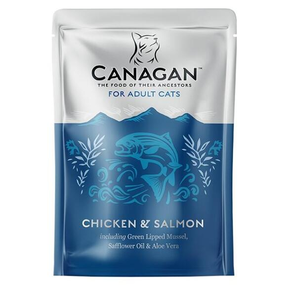 Levně CANAGAN Chicken & salmon kapsička pro kočky 85 g