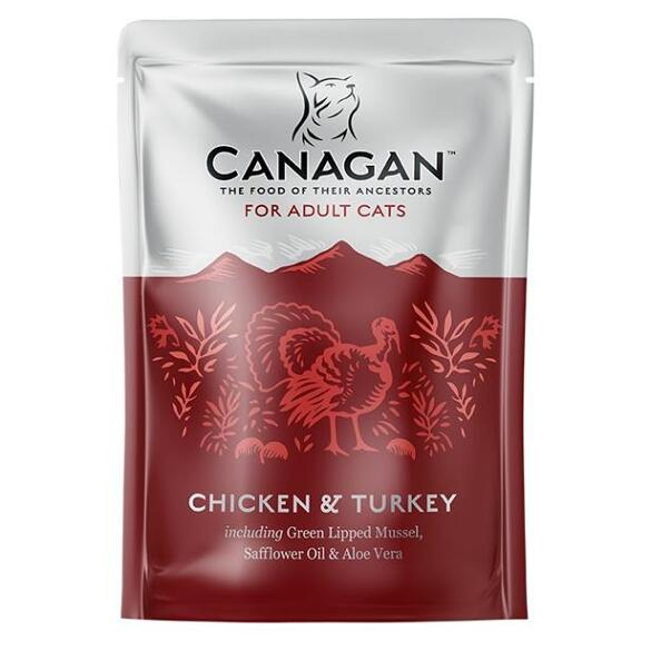 Levně CANAGAN Chicken & turkey kapsička pro kočky 85 g