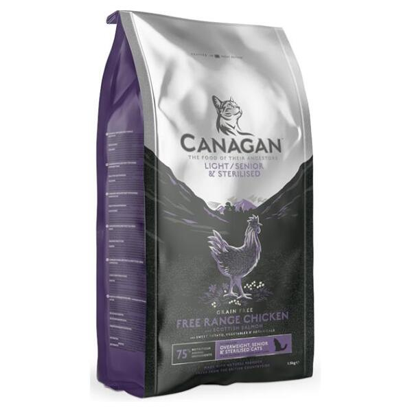 E-shop CANAGAN Light/senior & sterilised granule pro kočky 1 ks, Hmotnost balení: 4 kg