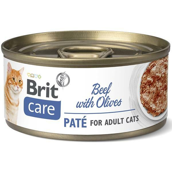 BRIT Care Beef Paté with Olives konzerva pro kočky 70 g