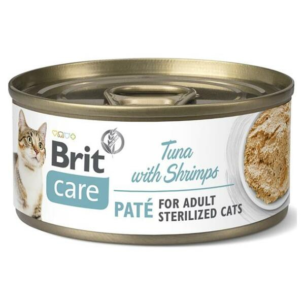 E-shop BRIT Care Sterilized. Tuna Paté with Shrimps konzerva pro kočky 70 g