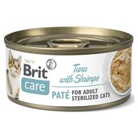 BRIT Care Sterilized. Tuna Paté with Shrimps konzerva pro kočky 70 g