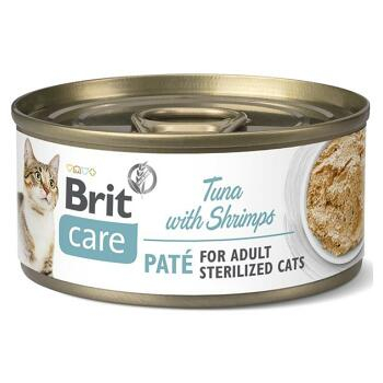 BRIT Care Sterilized. Tuna Paté with Shrimps konzerva pro kočky 70 g