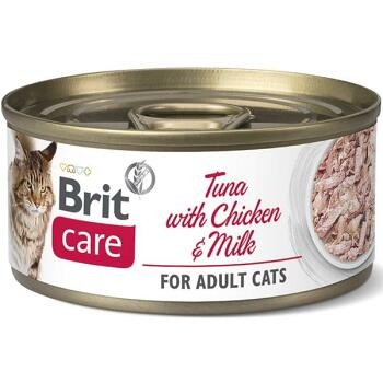 BRIT Care Tuna with Chicken and Milk konzerva pro kočky 70 g