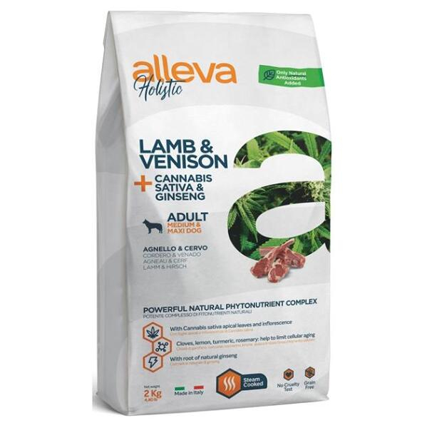 ALLEVA Holistic Adult Medium/Maxi Lamb&Venison granule pro psy 2 kg