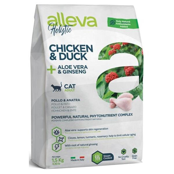 Levně ALLEVA Holistic Adult Chicken&Duck granule pro kočky 1,5 kg