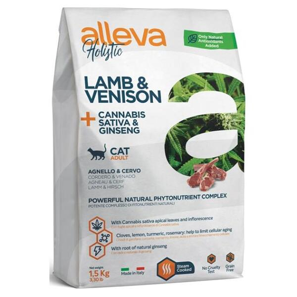 Levně ALLEVA Holistic Adult Lamb&Venison granule pro kočky 1,5 kg