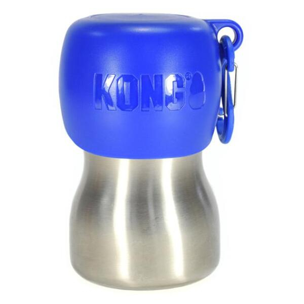 E-shop KONG Stainless Steel H2O Cestovní láhev pro psy modrá 280 ml