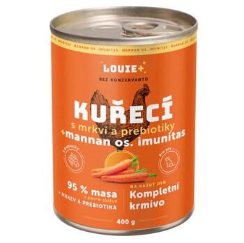 LOUIE Kuřecí mrkev a prebiotika konzerva pro psy 400 g (Konzervy pro psy) - Monoproteinové