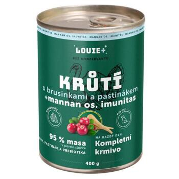 LOUIE Krůtí brusinky a prebiotika konzerva pro psy 400 g (Konzervy pro psy) - Monoproteinové