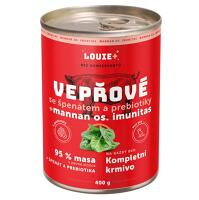 LOUIE Vepřové špenát a prebiotika konzerva pro psy 400 g