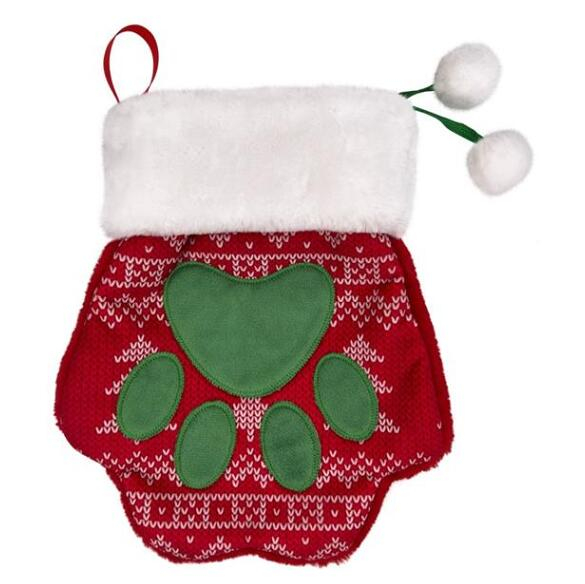 KONG Holiday Stocking Paw Vánoční hračka pro kočky a psy L