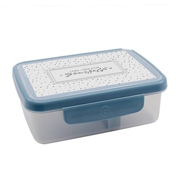 ZDRAVÁ SVÁČA Scandi 2178 box šedomodrá 900 ml (Boxy na jídlo) - Omyvatelný, S přihrádkami