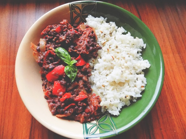 Zdravé vaření: Adzuki fazole s rýží a slzovkou